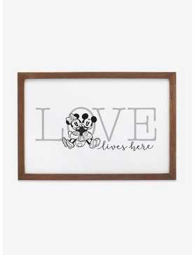 Disney Mickey Mouse Minnie Love Lives Here Wood Wall Decor, , hi-res