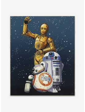 Star Wars Rise of Skywalker Droids C-3PO R2-D2 BB-8 & D-O Wood Wall Decor, , hi-res