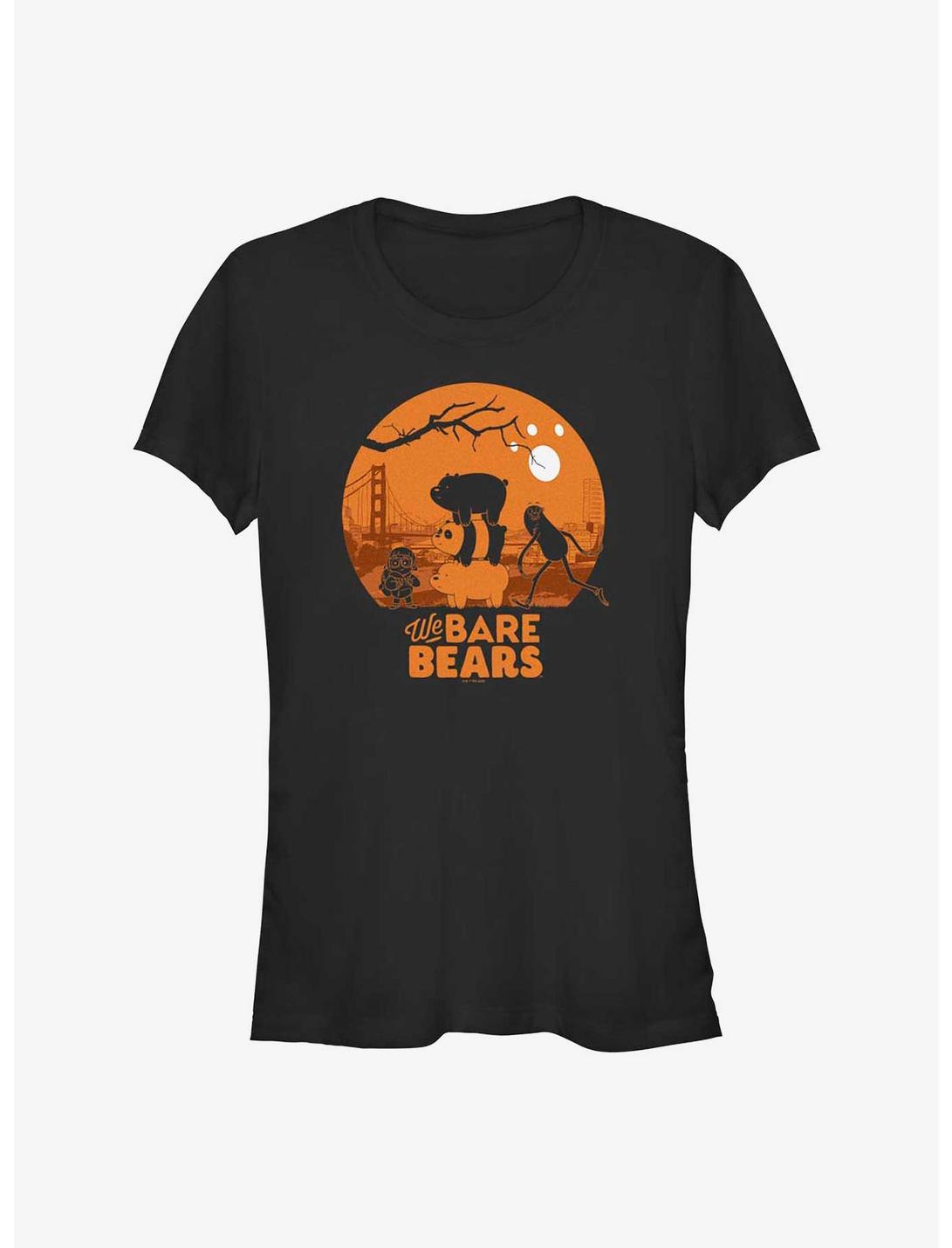 Cartoon Network We Bare Bears Haunt Girls T-Shirt, BLACK, hi-res