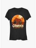 Cartoon Network Courage the Cowardly Dog Cowardly Haunt Girls T-Shirt, BLACK, hi-res