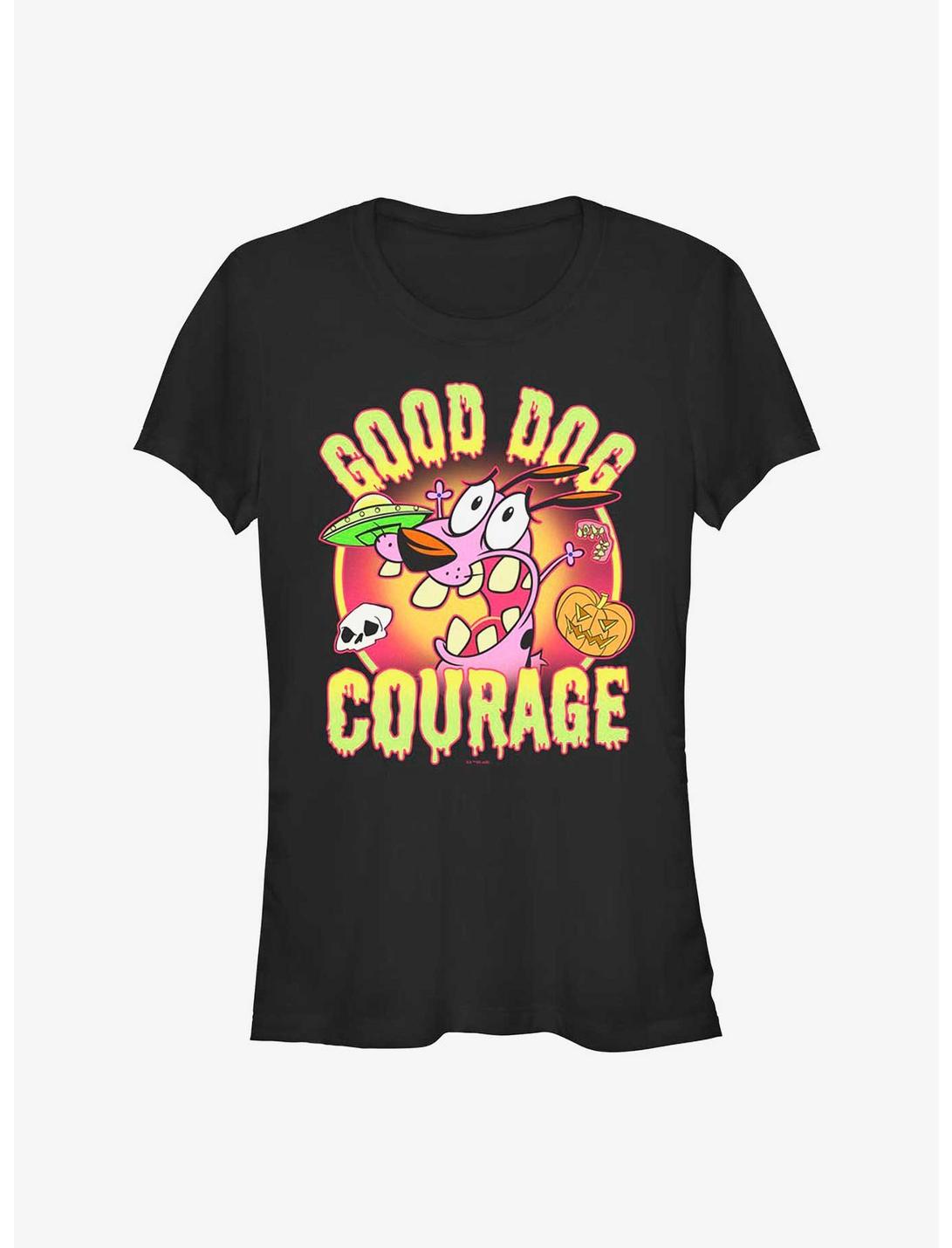 Cartoon Network Courage the Cowardly Dog Good Courage Girls T-Shirt, BLACK, hi-res