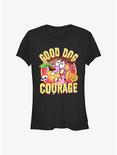Cartoon Network Courage the Cowardly Dog Good Courage Girls T-Shirt, BLACK, hi-res