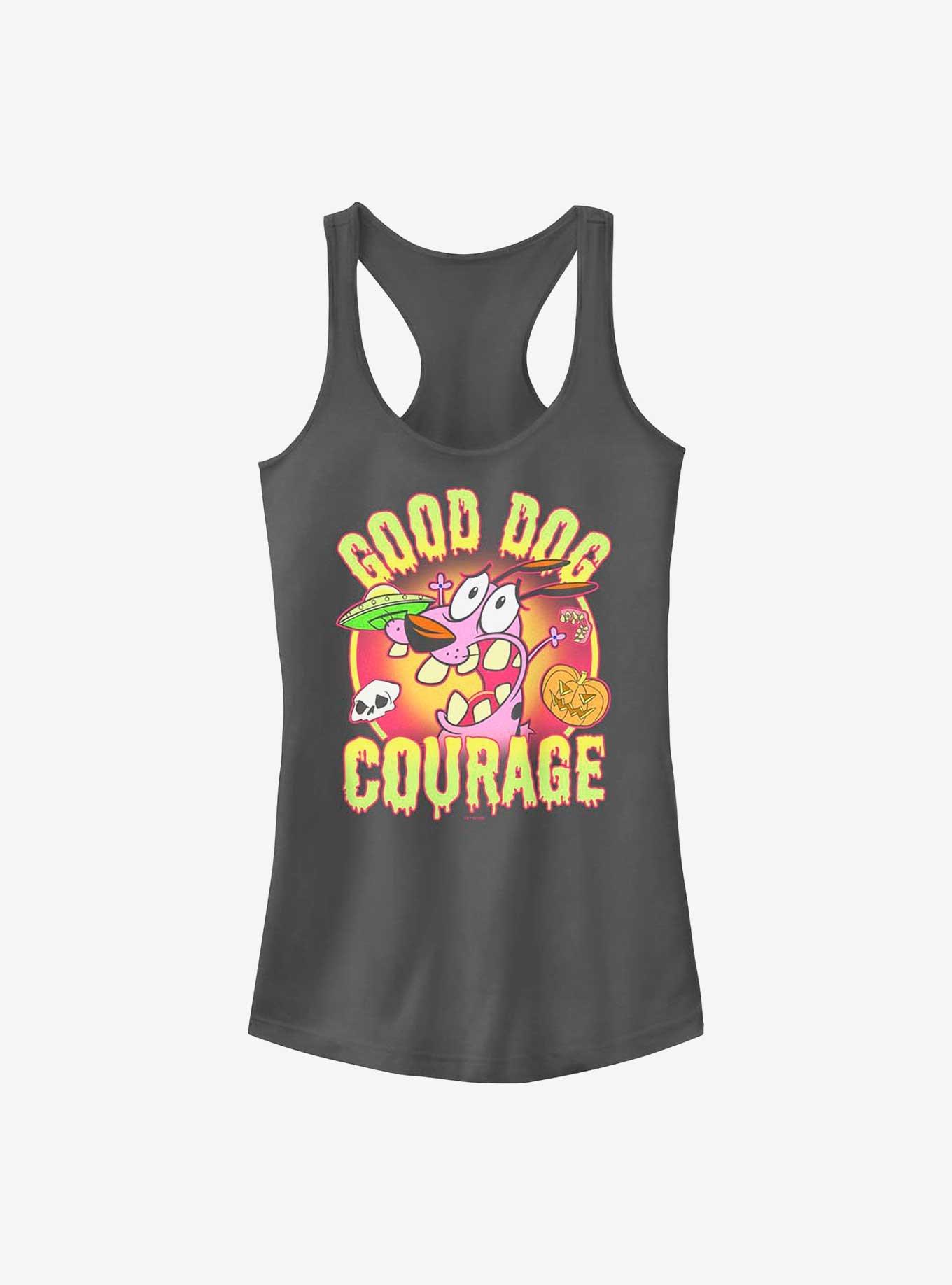 Cartoon Network Courage the Cowardly Dog Good Courage Girls Tank, CHARCOAL, hi-res