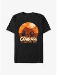Cartoon Network Courage the Cowardly Dog Cowardly Haunt T-Shirt, BLACK, hi-res