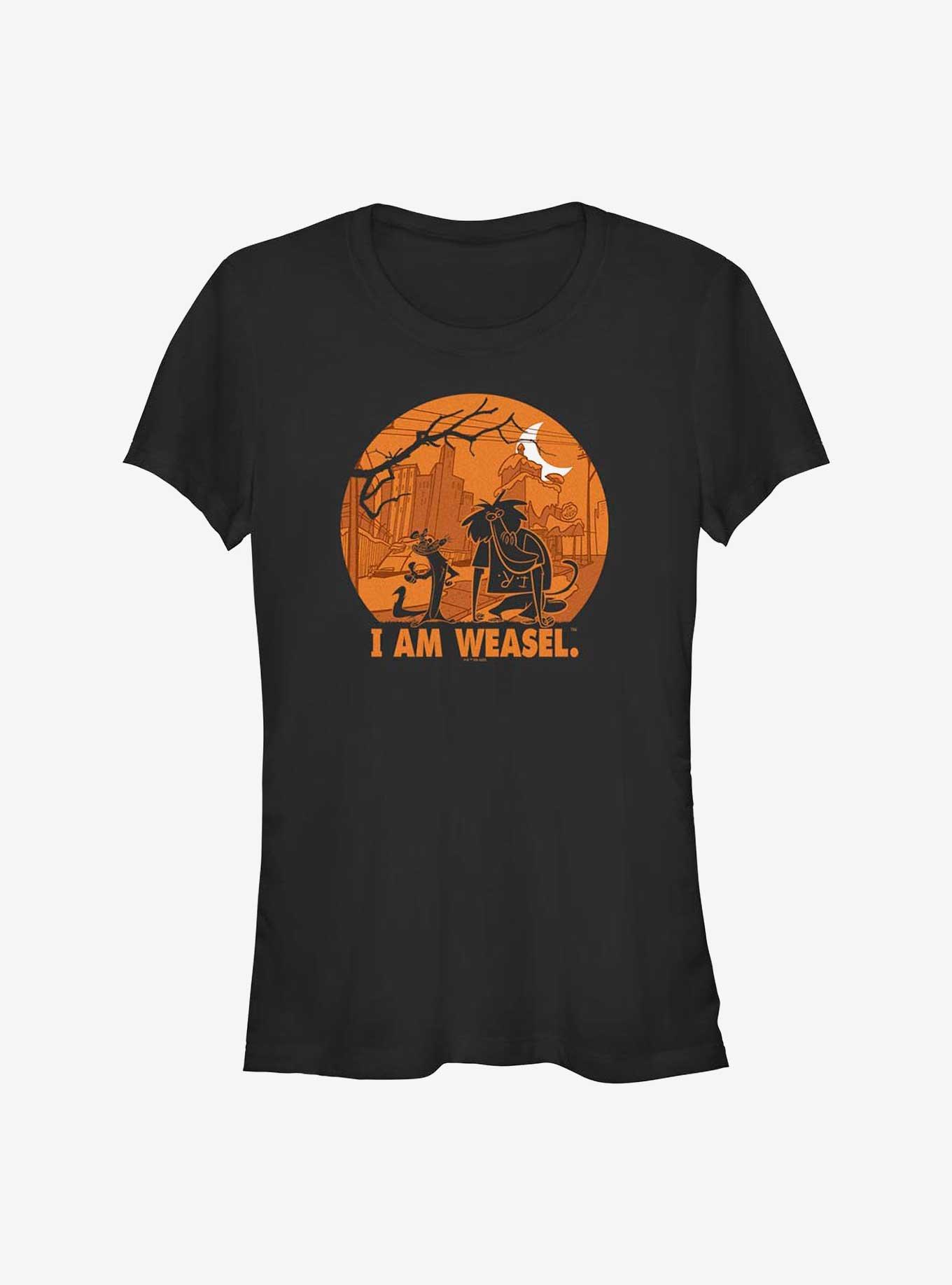 Cartoon Network I Am Weasel Haunt Girls T-Shirt, BLACK, hi-res