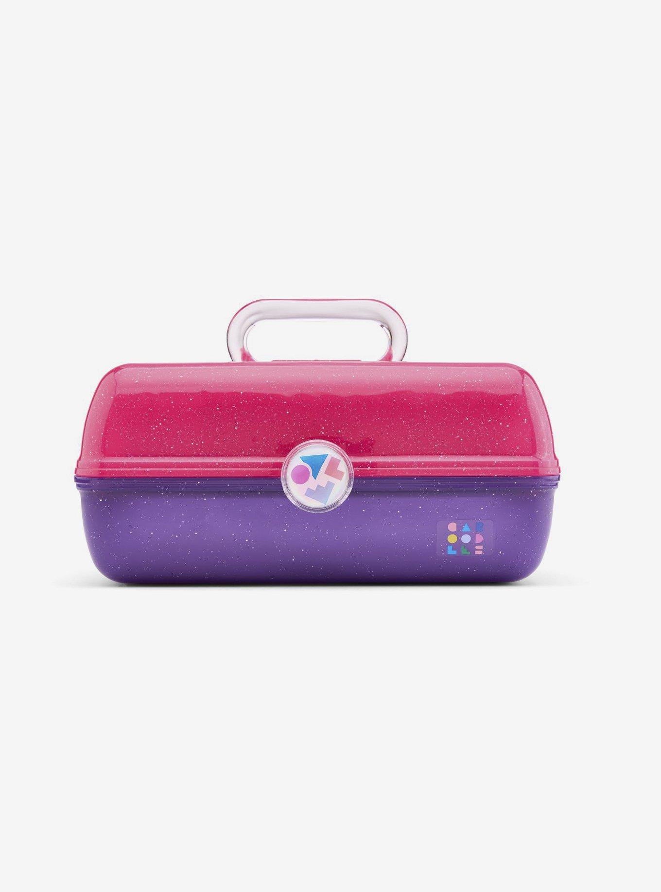 Caboodles On-The-Go Girl Retro Graffiti Pink Sparkle Over Purple Sparkle, , hi-res