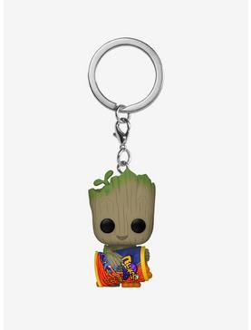 Plus Size Funko Pocket Pop! Marvel I am Groot Groot with Cheese Puffs Vinyl Figure Keychain, , hi-res