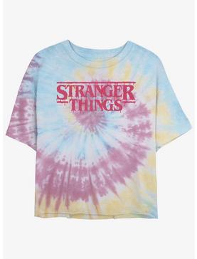 Stranger Things Logo Tie-Dye Crop Girls T-Shirt, , hi-res