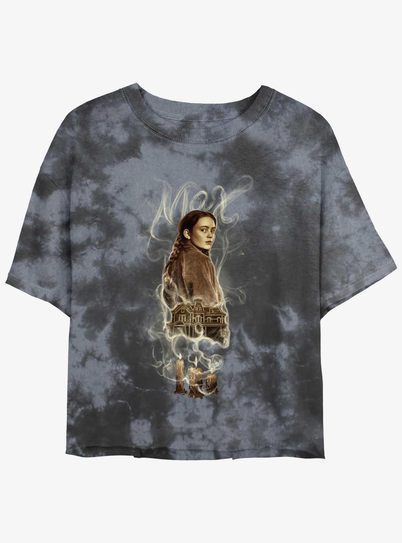 Stranger Things Max Badge Mineral Wash Crop Girls T-Shirt, , hi-res