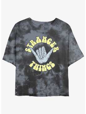 Stranger Things Rad Things Mineral Wash Crop Girls T-Shirt, , hi-res