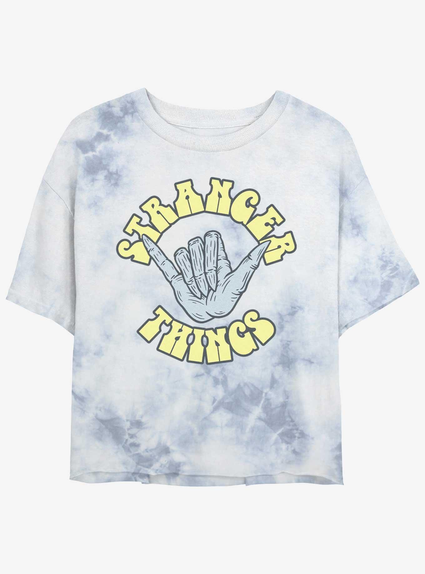 Stranger Things Rad Things Mineral Wash Crop Girls T-Shirt
