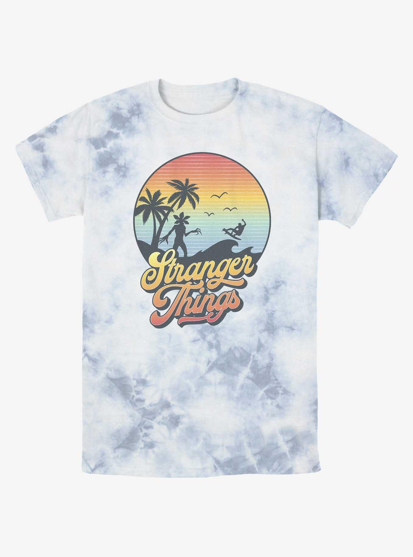 Stranger Things Retro Sun Mineral Wash T-Shirt, , hi-res
