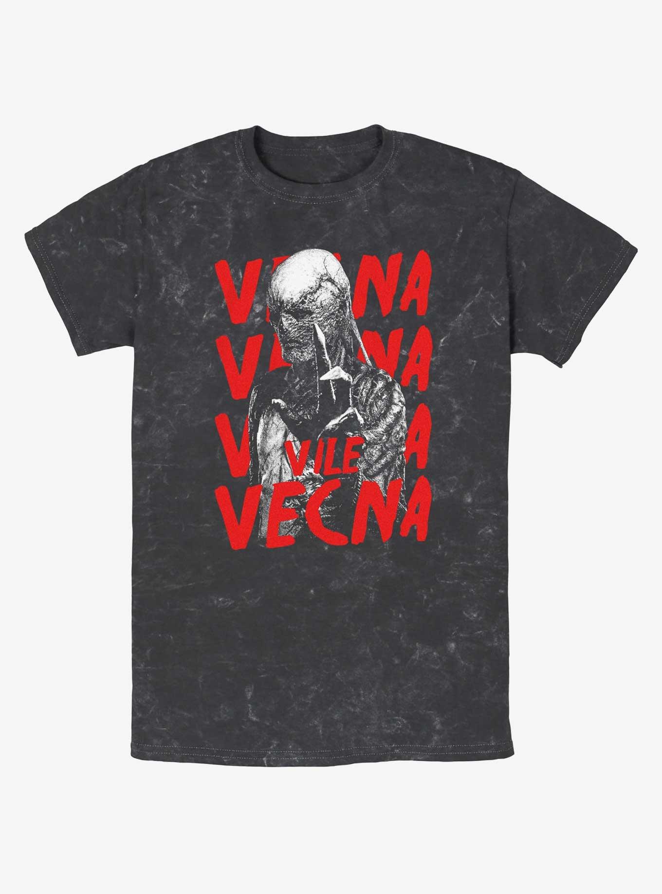 Stranger Things Vile Vecna Mineral Wash T-Shirt, BLACK, hi-res