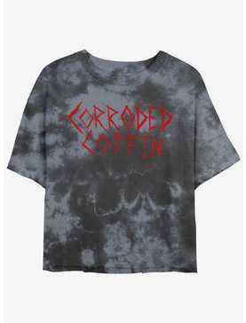 Stranger Things Corroded Coffin Mineral Wash Crop Girls T-Shirt, , hi-res