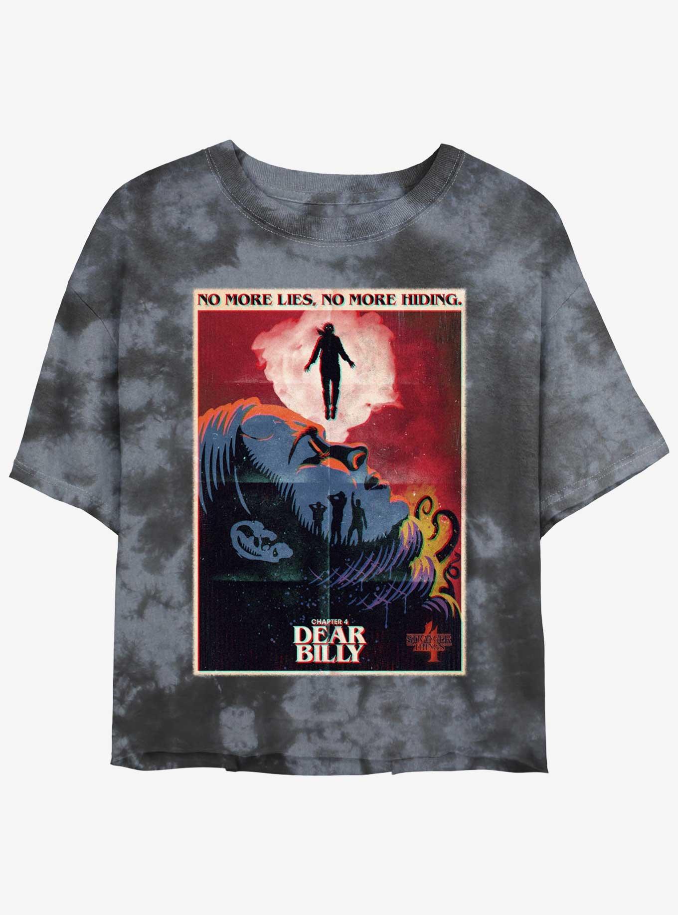 Stranger Things x Butcher Billy Dear Billy Mineral Wash Crop Girls T-Shirt, , hi-res