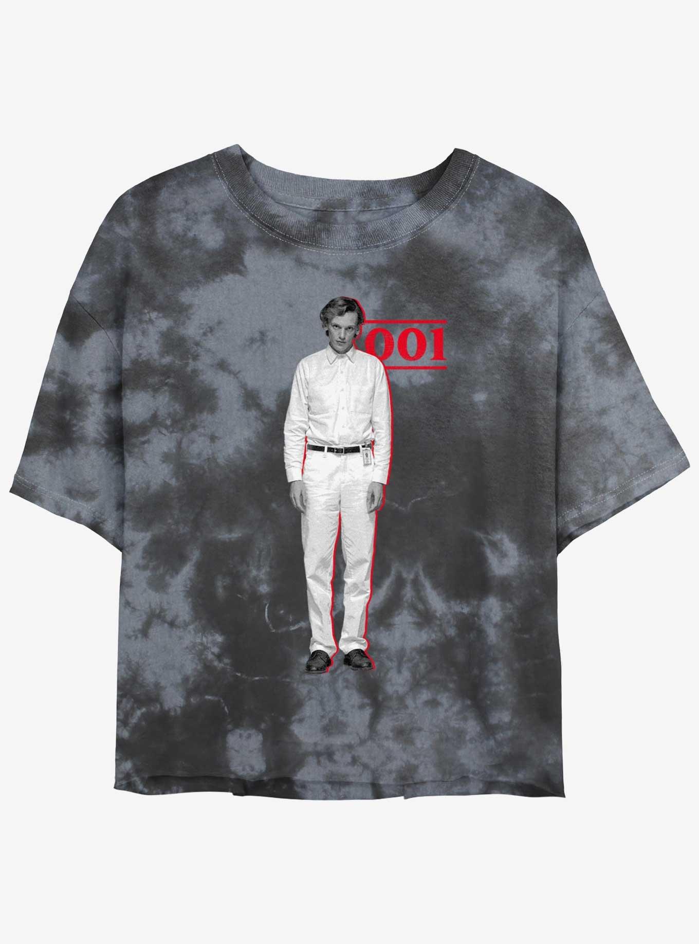 Stranger Things Test Subject 001 Mineral Wash Crop Girls T-Shirt, BLKCHAR, hi-res