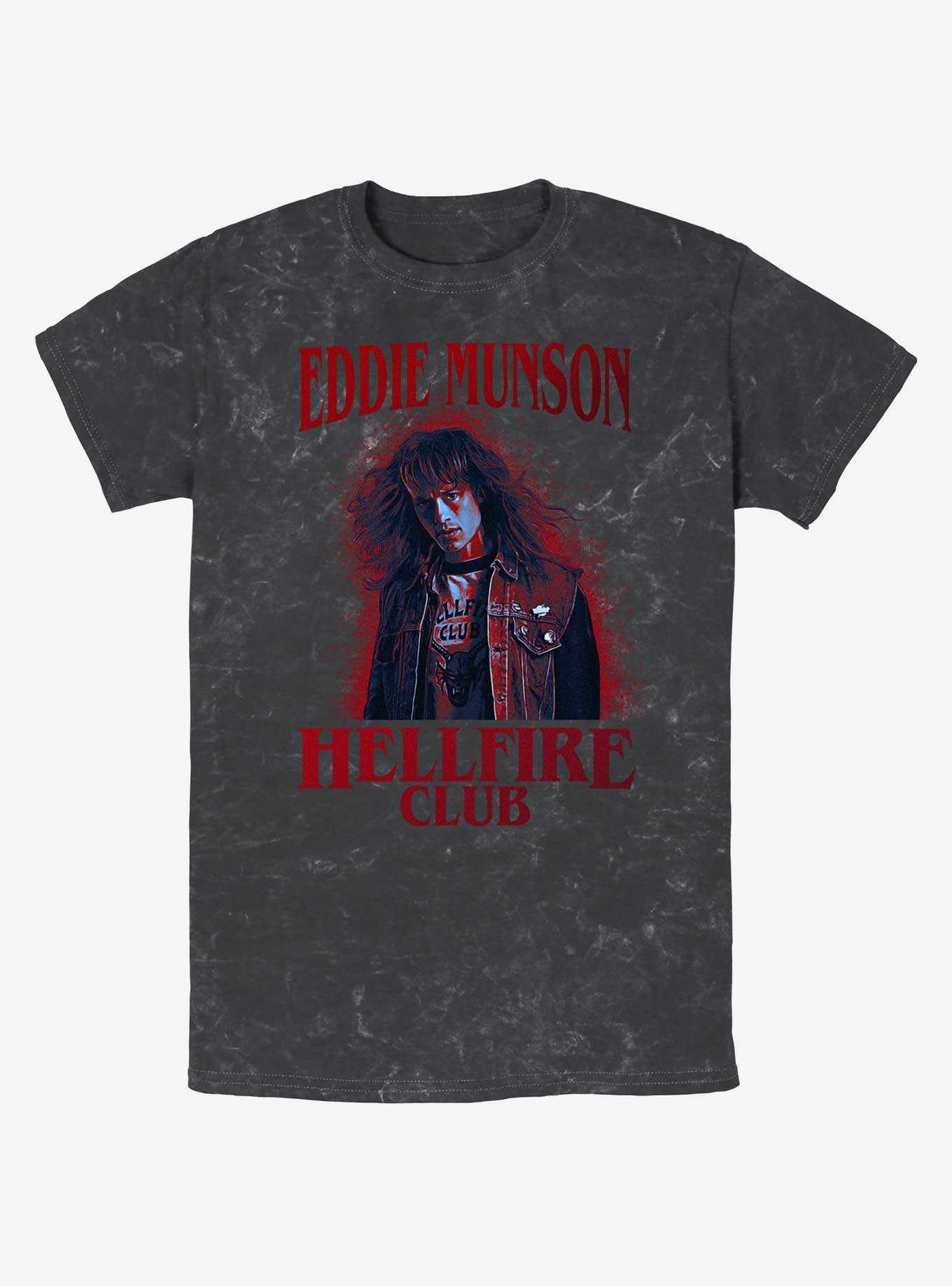 Stranger Things Eddie Munson Hellfire Club Mineral Wash T-Shirt, , hi-res