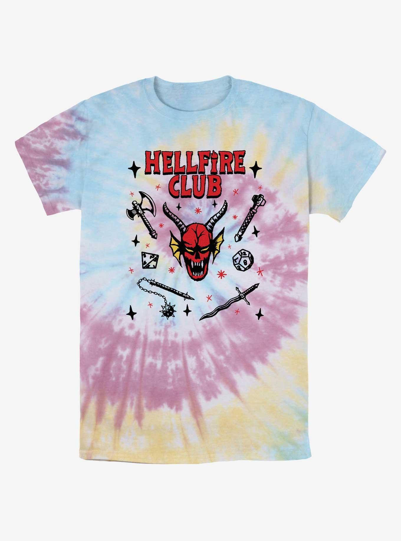 Stranger Things Hellfire Club Tie-Dye T-Shirt, BLUPNKLY, hi-res