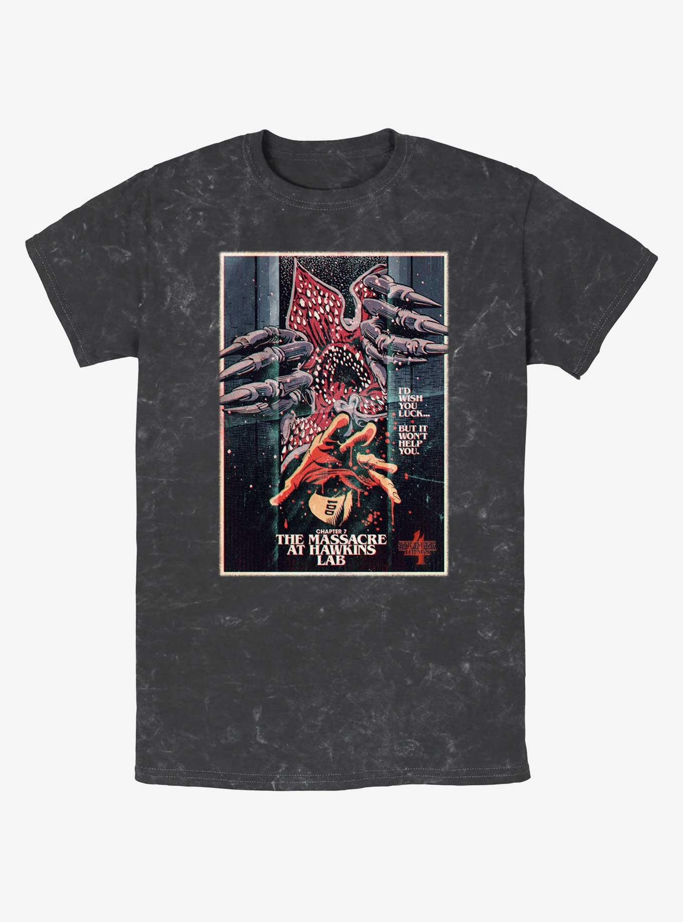Stranger Things x Butcher Billy The Massacre At Hawkins Lab Mineral Wash T-Shirt, , hi-res
