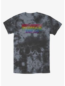 Stranger Things Rainbow Logo Mineral Wash T-Shirt, , hi-res