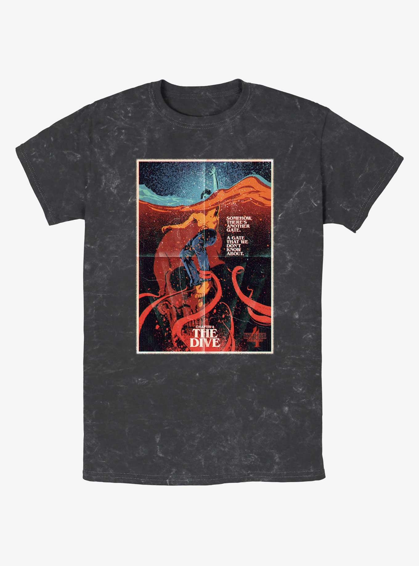 Stranger Things x Butcher Billy The Dive Mineral Wash T-Shirt, BLACK, hi-res