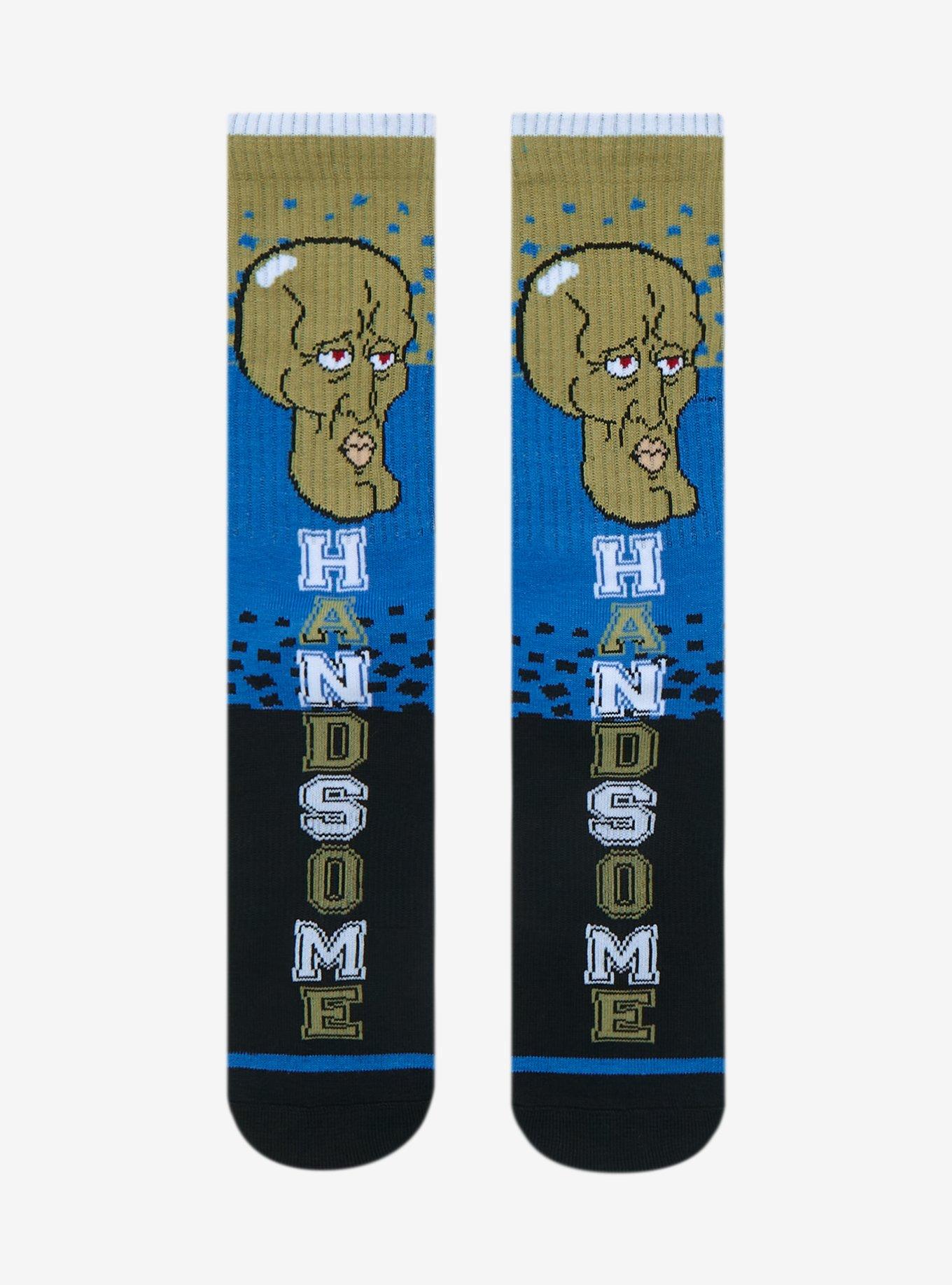 SpongeBob SquarePants Handsome Squidward Gradient Crew Socks, , hi-res