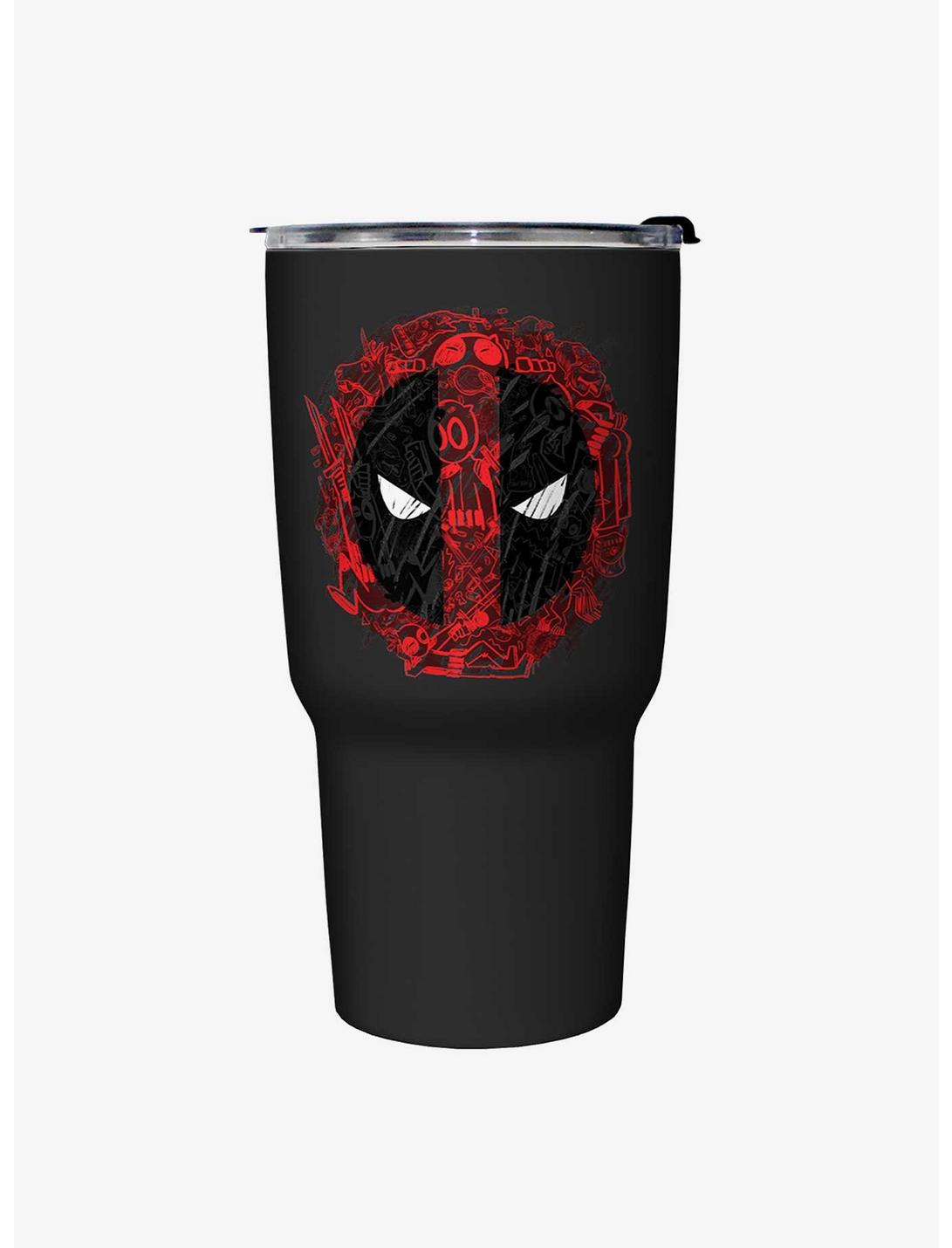 Marvel Deadpool Overlay Logo Travel Mug, , hi-res
