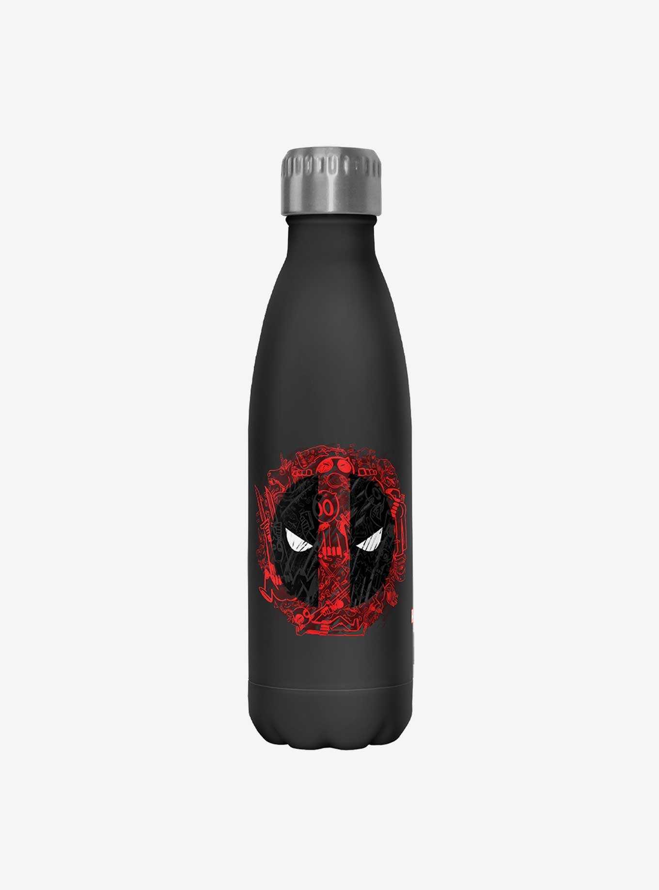 Marvel Deadpool Overlay Logo Stainless Steel Water Bottle, , hi-res
