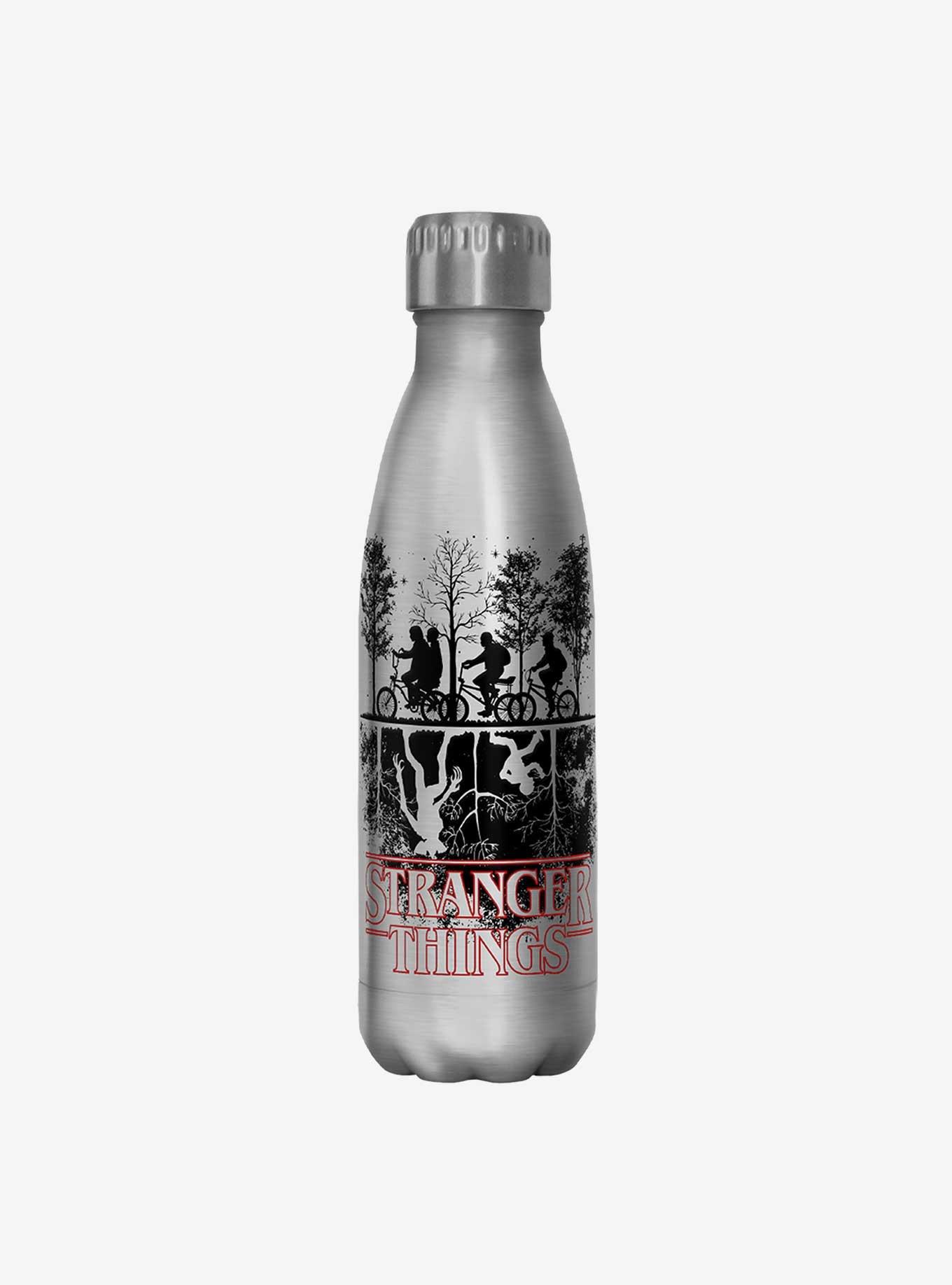Stranger Things Upside Down Stainless Steel Water Bottle - SILVER