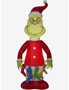 Grinch Holding String Of Stockings Airblown, , hi-res