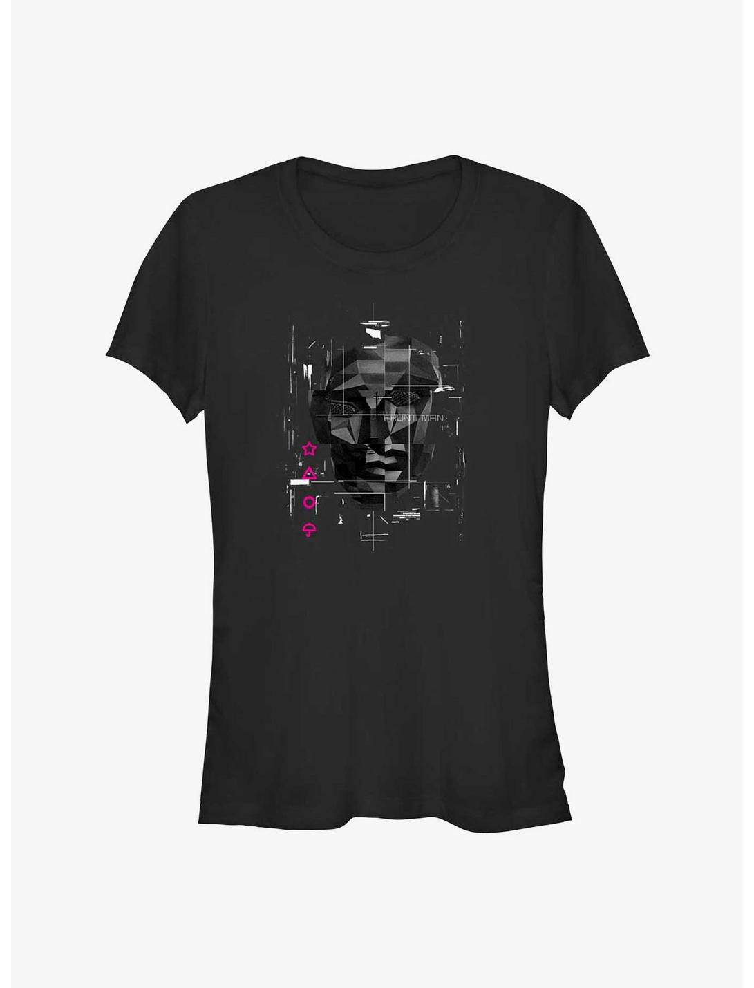 Squid Game Front Man Glitch Girls T-Shirt, BLACK, hi-res