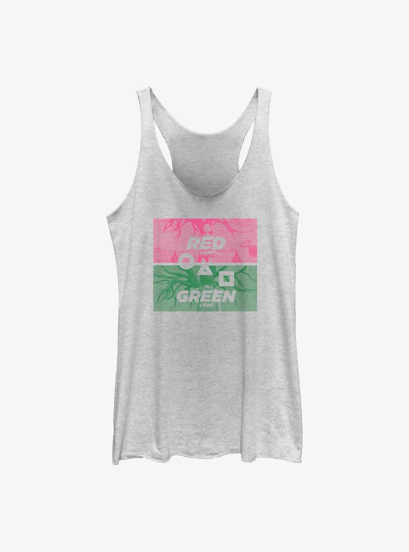 Squid Game First Game Red Light Green Light Girls Tank, WHITE HTR, hi-res