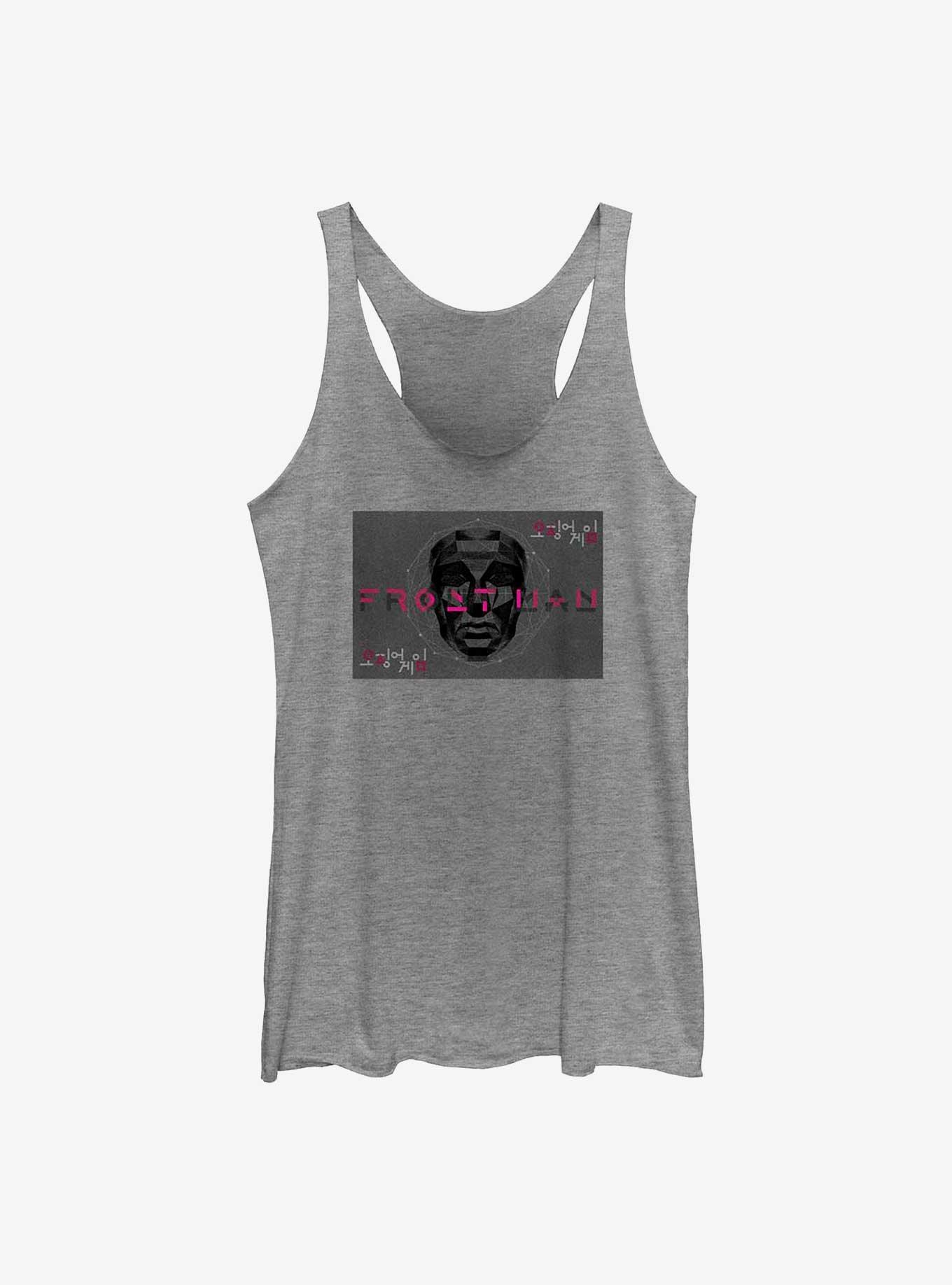 Squid Game Masked Front Man Girls Tank, GRAY HTR, hi-res