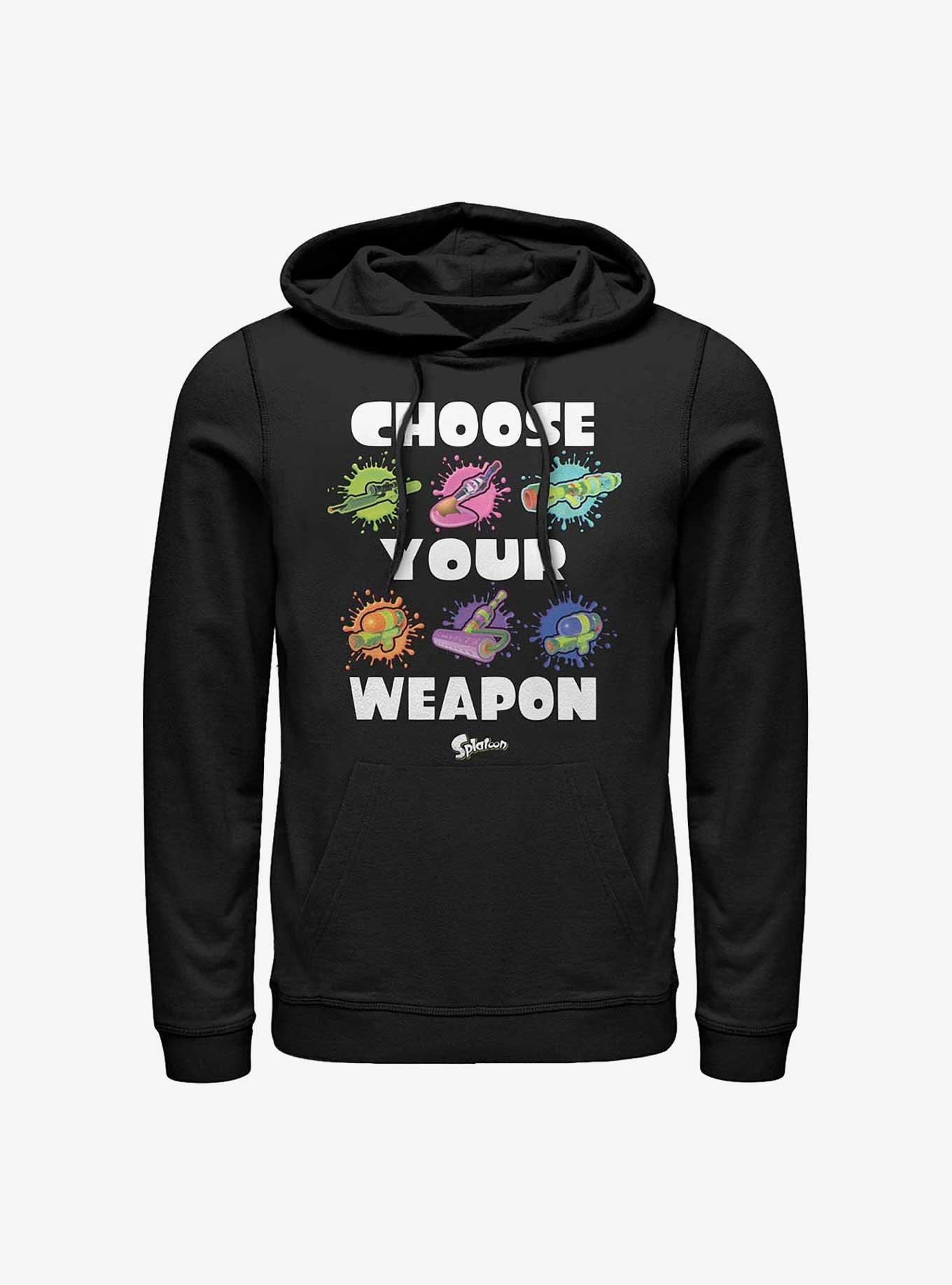 Nintendo Splatoon Choose Your Weapons Hoodie, BLACK, hi-res