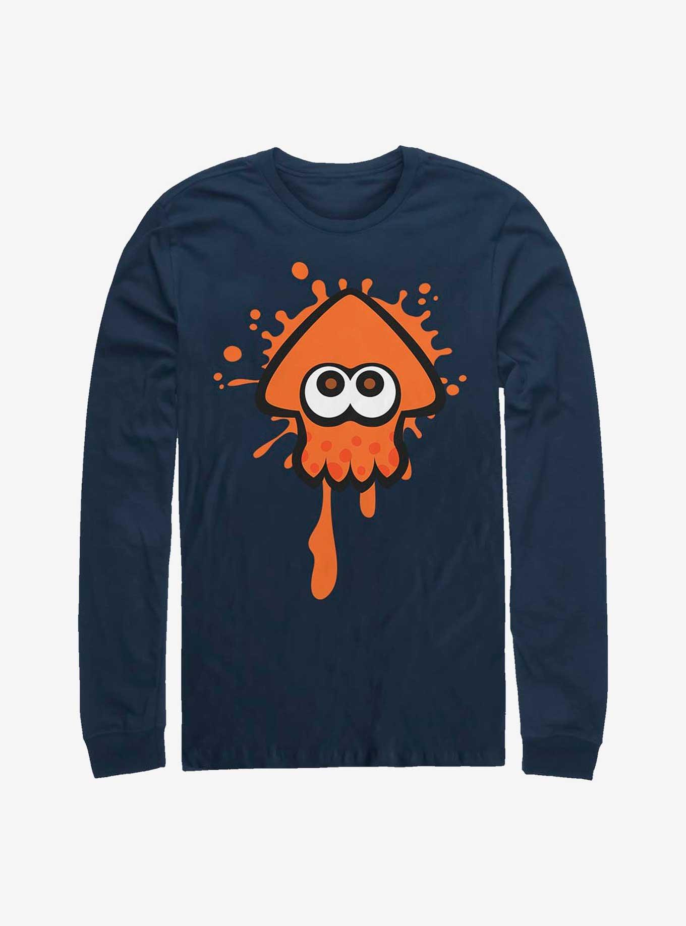 Nintendo Splatoon Orange Inkling Long-Sleeve T-Shirt, NAVY, hi-res