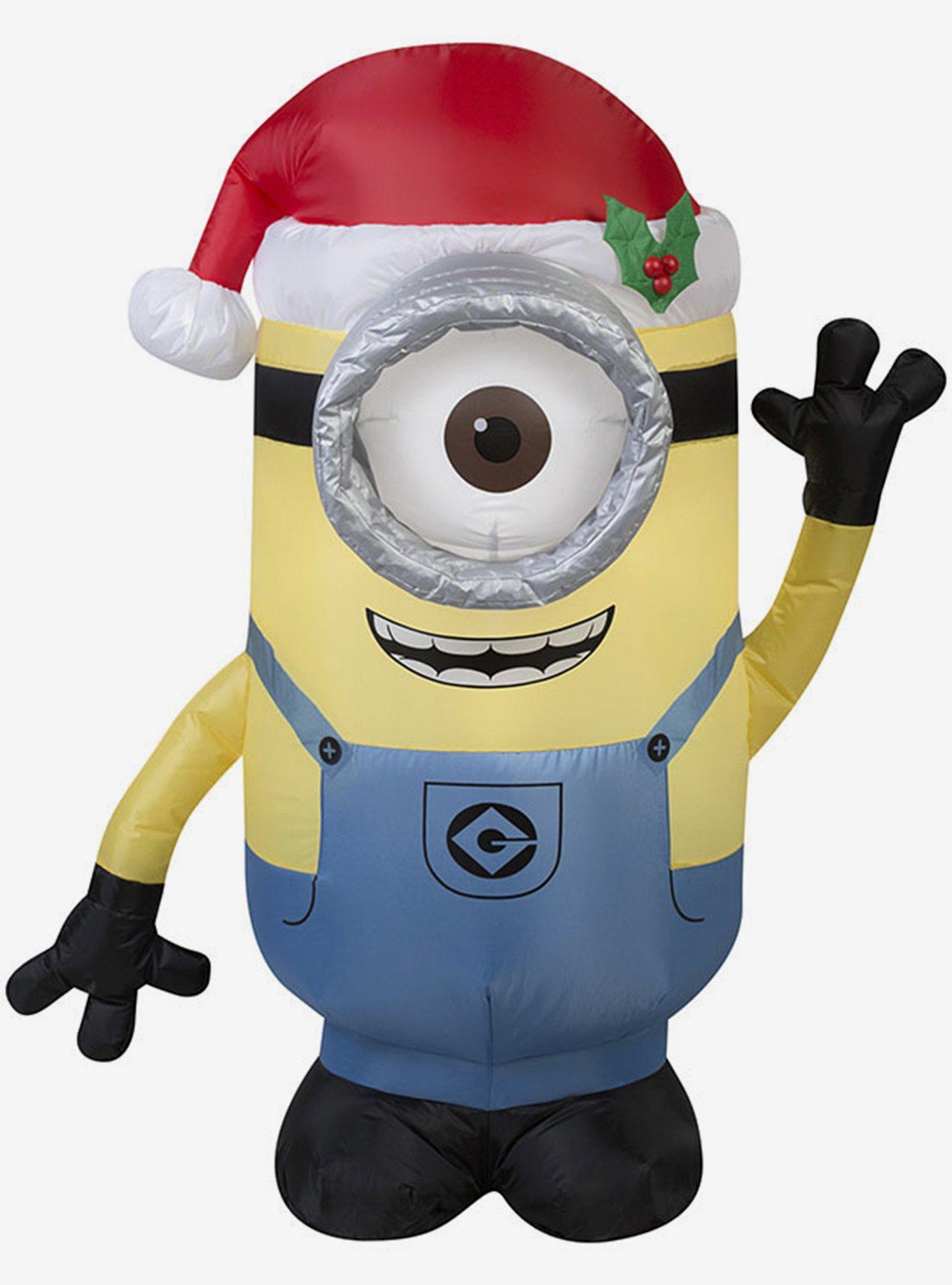 Minions Stuart With Santa Hat Airblown, , hi-res