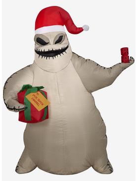 The Nightmare Before Christmas Oogie Boogie With Santa Hat And Present Airblown, , hi-res