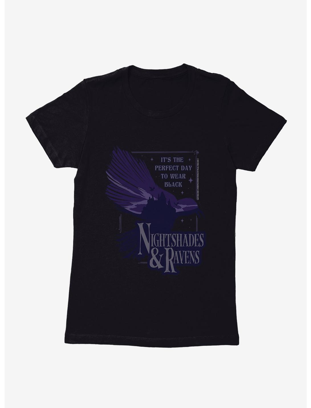 Wednesday Nightshades & Ravens Womens T-Shirt, BLACK, hi-res