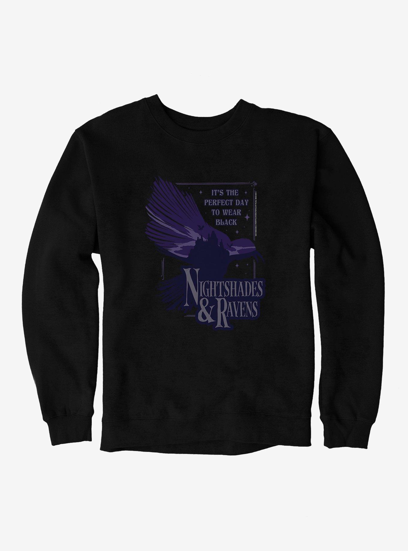 Wednesday Nightshades Ravens Sweatshirt, BLACK, hi-res