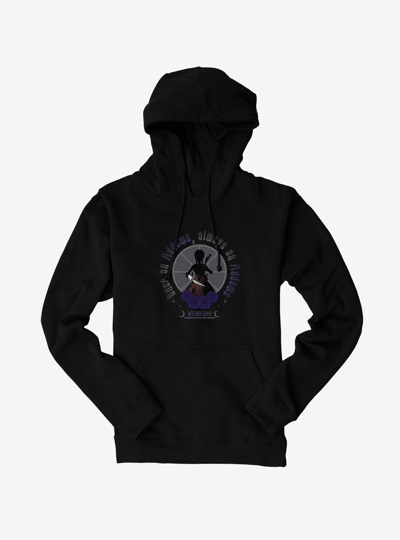 Wednesday Always An Addams Hoodie - BLACK | BoxLunch