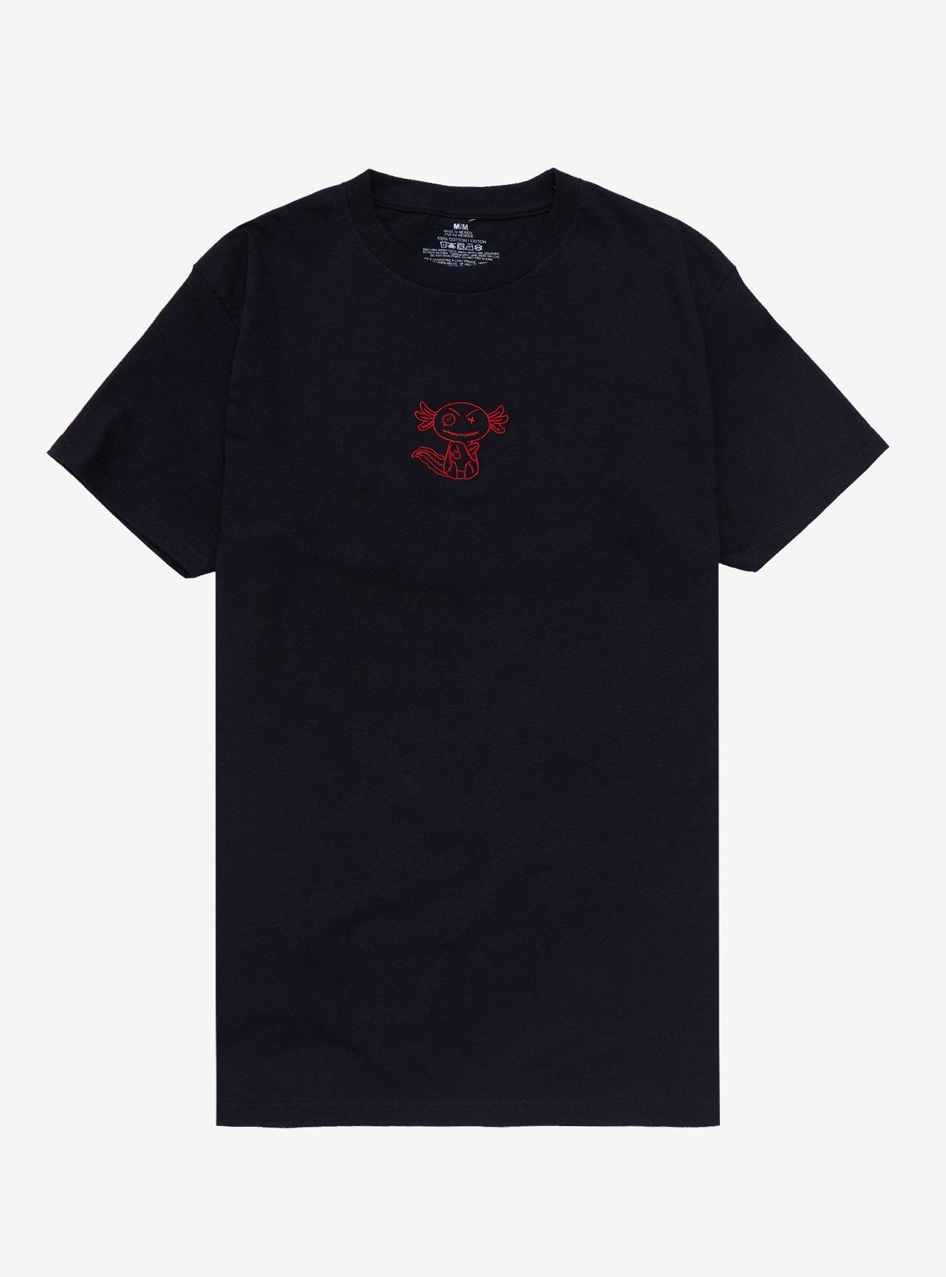 Dark Axolotl Ragdoll Embroidery T-Shirt | Hot Topic