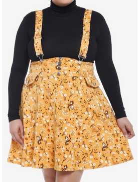 Disney Chip 'N Dale Fall Floral Suspender Skirt Plus Size, , hi-res