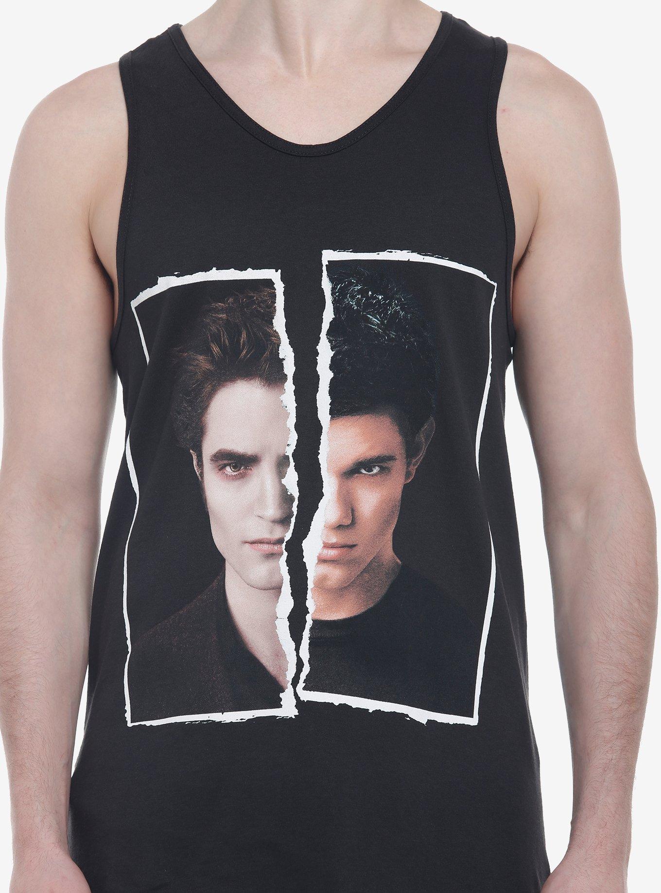 The Twilight Saga Edward & Jacob Split Tank Top, BLACK, hi-res