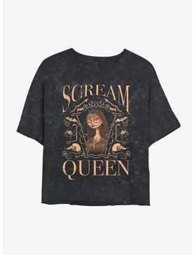 Disney The Nightmare Before Christmas Sally Scream Queen Mineral Wash Crop Girls T-Shirt, , hi-res
