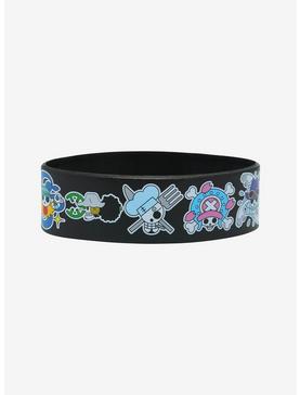 One Piece Straw Hat Pirates Jolly Rogers Rubber Bracelet, , hi-res