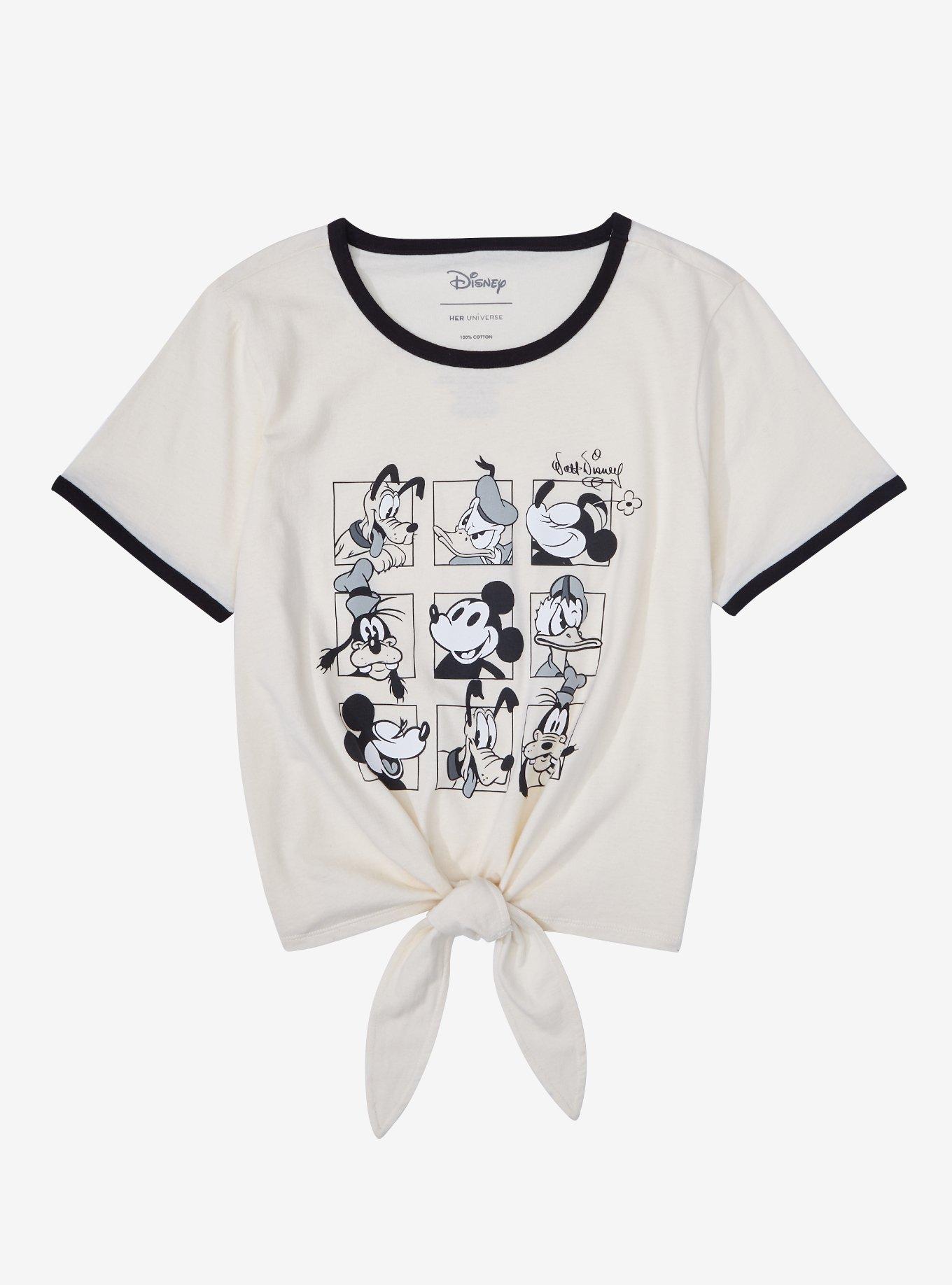 Her Universe Disney100 The Sensational Six Vintage Tie-Front Ringer T-Shirt, CLOUD DANCER, hi-res