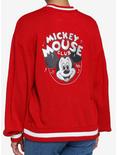 Her Universe Disney100 Mickey Mouse Club Vintage Varsity Cardigan, RED  WHITE, hi-res