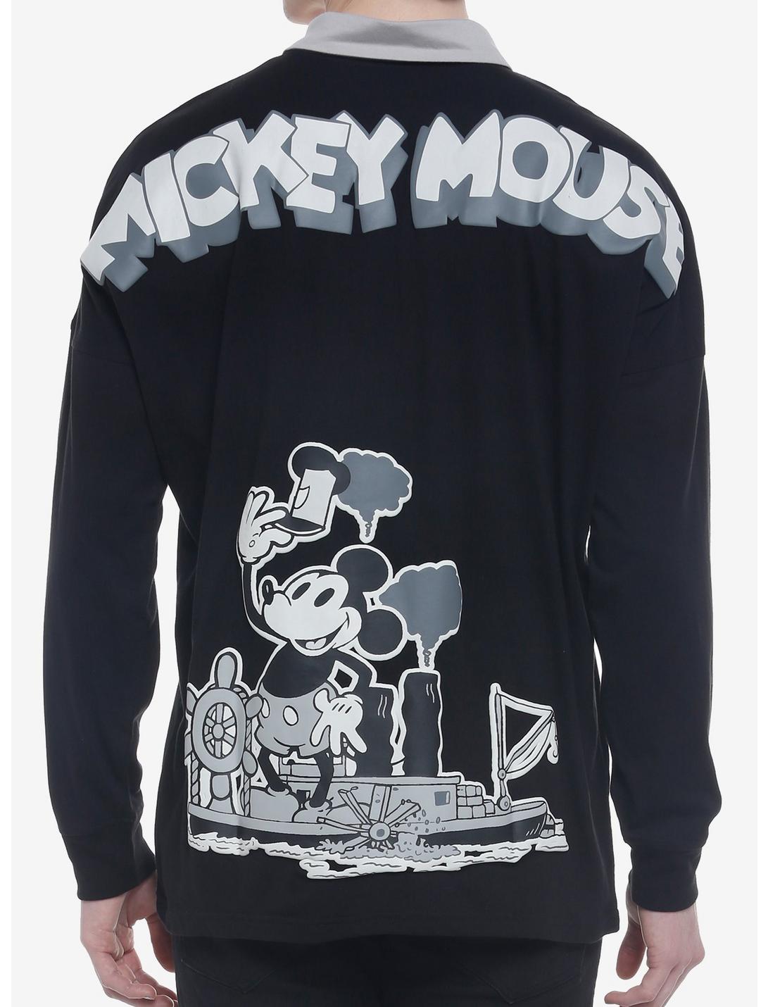 Our Universe Disney100 Mickey Mouse Steamboat Willie Athletic Jersey, BLACK  GREY  WHITE, hi-res