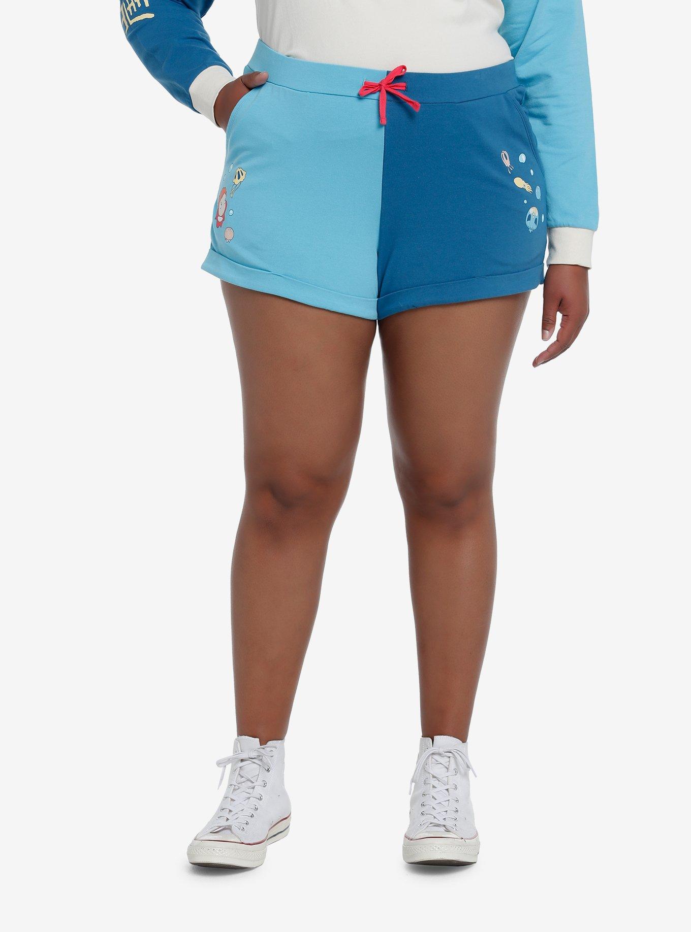 Studio Ghibli Ponyo Split Lounge Shorts Plus Size, MULTI, hi-res
