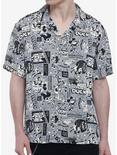 Our Universe Disney100 Mickey Mouse And Friends Vintage Woven Button-Up, MULTI, hi-res